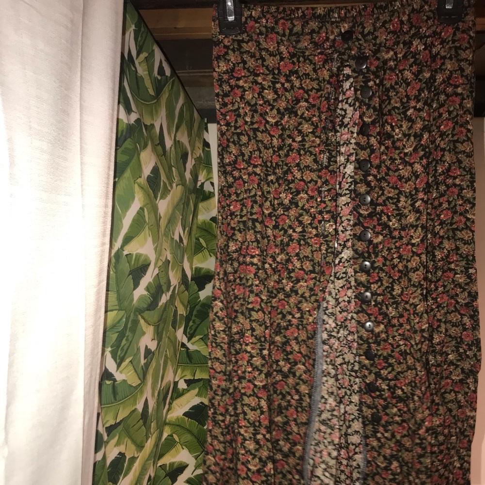 Vintage Express floral maxi-skirt